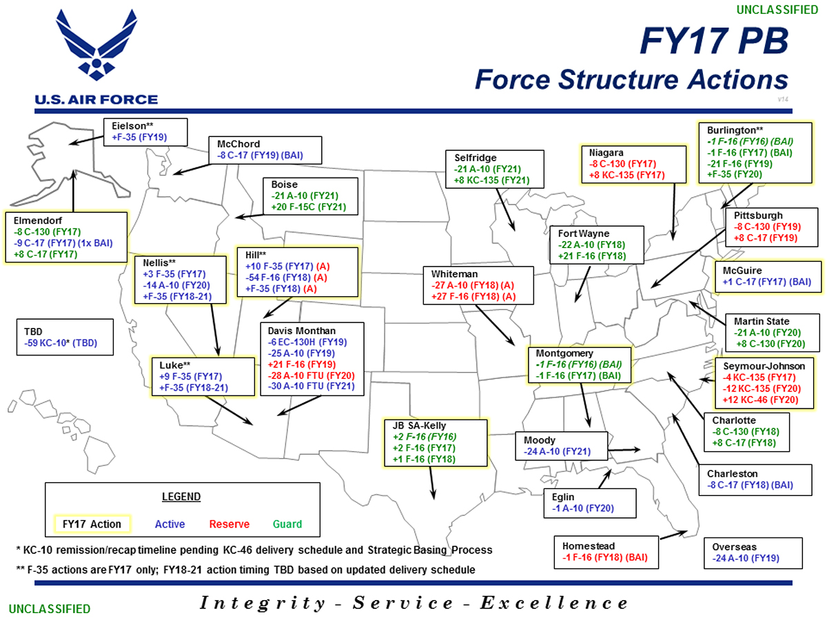 Fy17 Force Structure Changes (new Ang F16 Bases) - General F-16 Forum