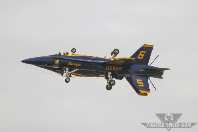 The Blue Angel solos perform the "Fortus" maneuver at Joint Base Elmendorf-Richardson, Alaska. (Photo by Scott Wolff)