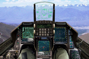 Simulated F-16V cockpit
