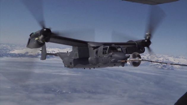 V-22 Osprey Aircraft Mid-air Refueling