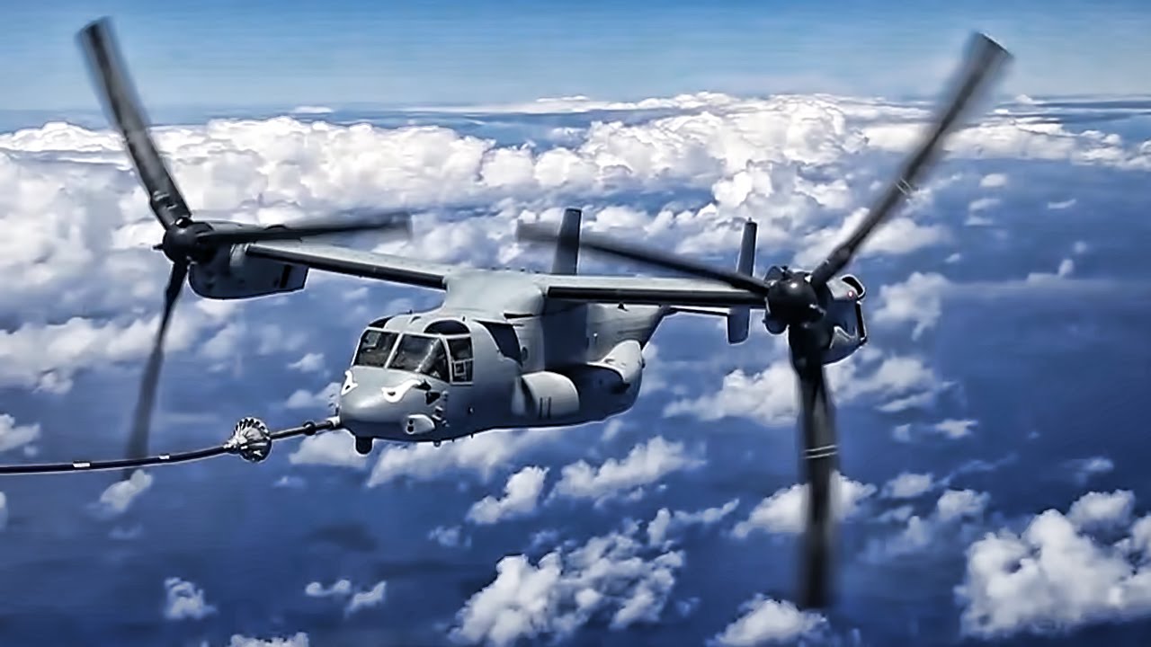 Watch: V-22 Osprey Mid-air Refueling! Must Watch Video | Fighter Sweep