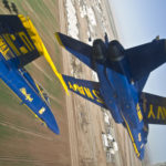 Up Close & Personal! Navy Blue Angels “Swap Paint” Over Pensacola Beach