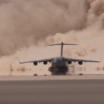 Watch: Air Force C-17 Takes Off From Delamar Dry Lake Bed (Texas Lake)