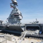 USS Gerald R. Ford CVN 78 Commissioned by President Trump into Active Fleet Service
