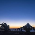 Picture of the Day: USMC CH-53E Super Stallion Helicopter & AV-8B Harrier