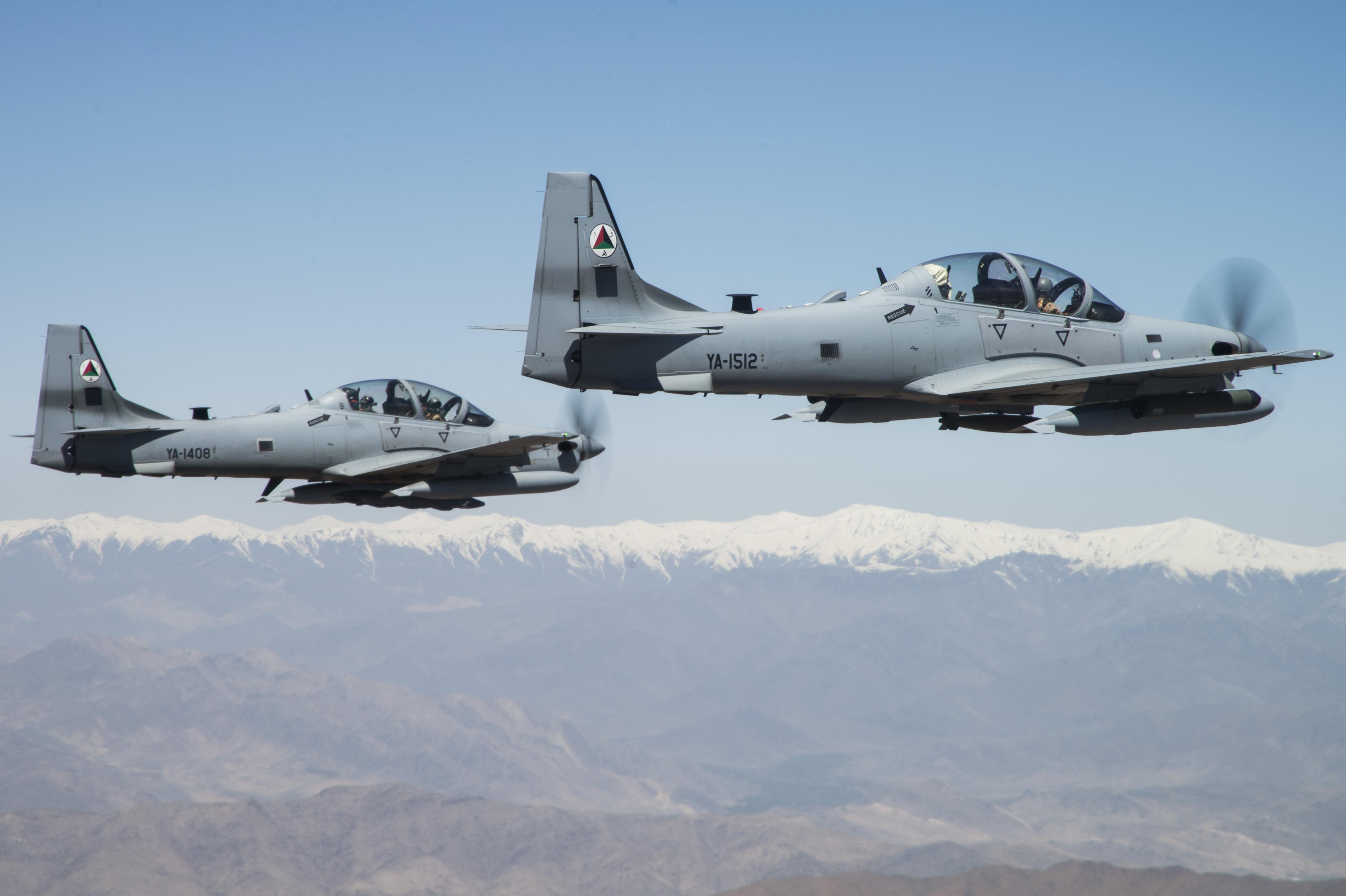 Watch A 29 Super Tucano Live Fire ATAC Afghan Tactical Air   ATAC Afghan Air Force Super Tucano A 29 