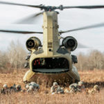 Picture of the Day: Soldiers Form Defensive Positions after Exit from a CH-47 Chinook helicopter