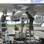 Picture of the Day: “Skinny Dragons” of VP-4 Load a AGM-84D Harpoon Missile on a P-8A Poseidon